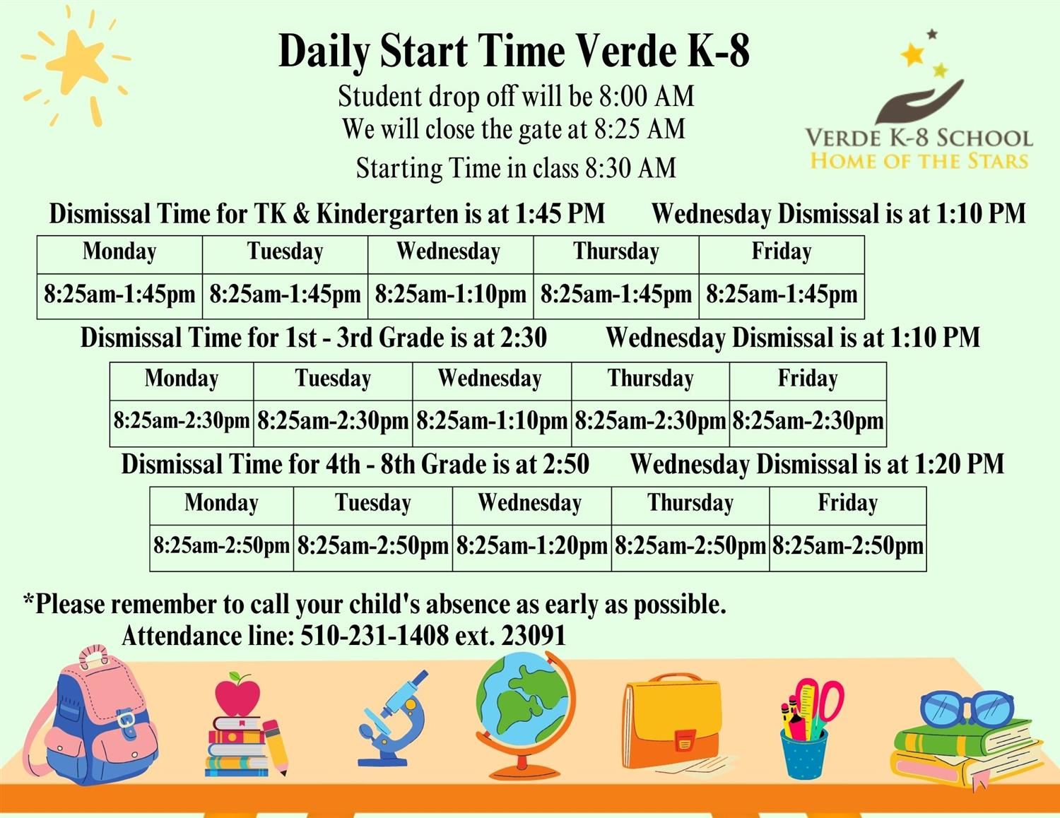2024-2025 Bell Schedule
